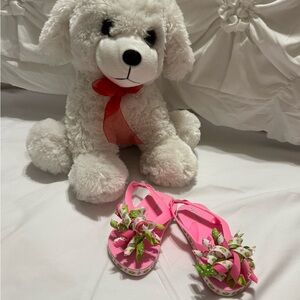 Pink Kids Sandals with Floral Bow